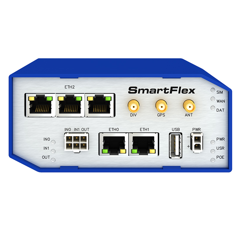 SmartFlex, Global, 5x Ethernet, PoE PSE, Plastic, Without Accessories